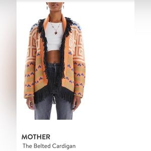 NWT Mother Denim belted cardigan size Small